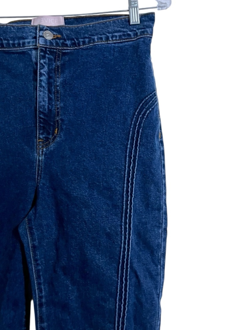 Revice Rollergirl Seam Detail Bareback Dark Wash High Rise Flare Jeans size 31 - Picture 4 of 7